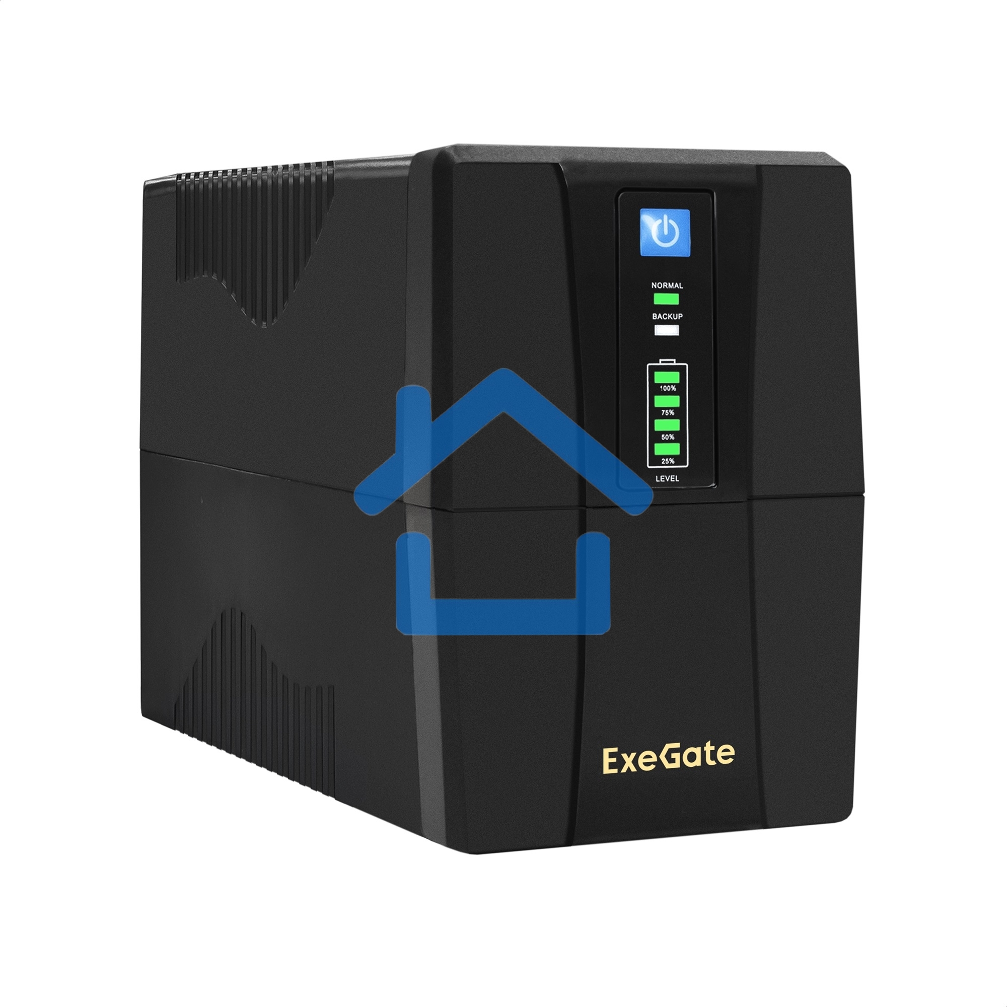 Источник бесперебойного питания ExeGate EX292786RUS Power Back BNB-1000.LED.AVR.2SH.RJ.USB 1000VA/550W,LED, AVR, 2*Schuko, RJ45/11,USB, черный