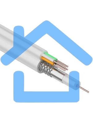 Кабель ККСВ-В+4х0,5 мм (бухта 100 м) белый Rexant