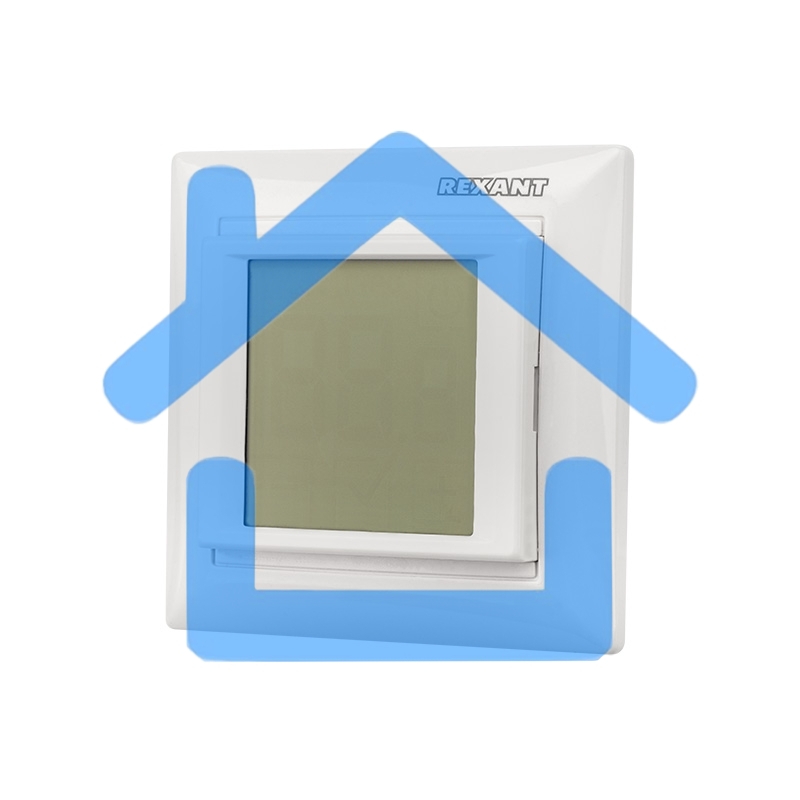 Терморегулятор сенсорный программируемый Rexant RX-421H,белый, совместим с Legrand серии Valena