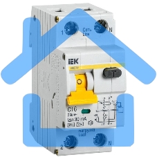 Выключатель автоматический дифференциального тока 2п (1P+N) C 16А 30мА тип A 6кА АВДТ-32 ИЭК MAD22-5-016-C-30