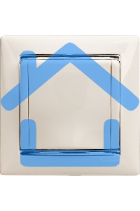 Розетка Valena с заземлением с крышкой (белая)