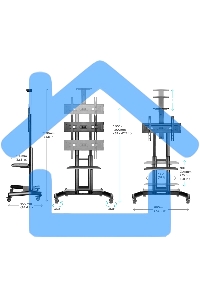 Мобильная стойка ONKRON TS1551 черный