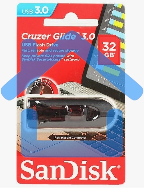 Флешка USB R/W Sandisk 32Gb Cruzer Glide SDCZ600-032G-G35 USB3.0 черный