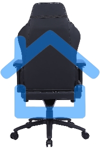 Кресло игровое Cactus CS-CHR-0112BL черный, сиденье черный, эко.кожа, с подголов. крестовина металл, пластик черный