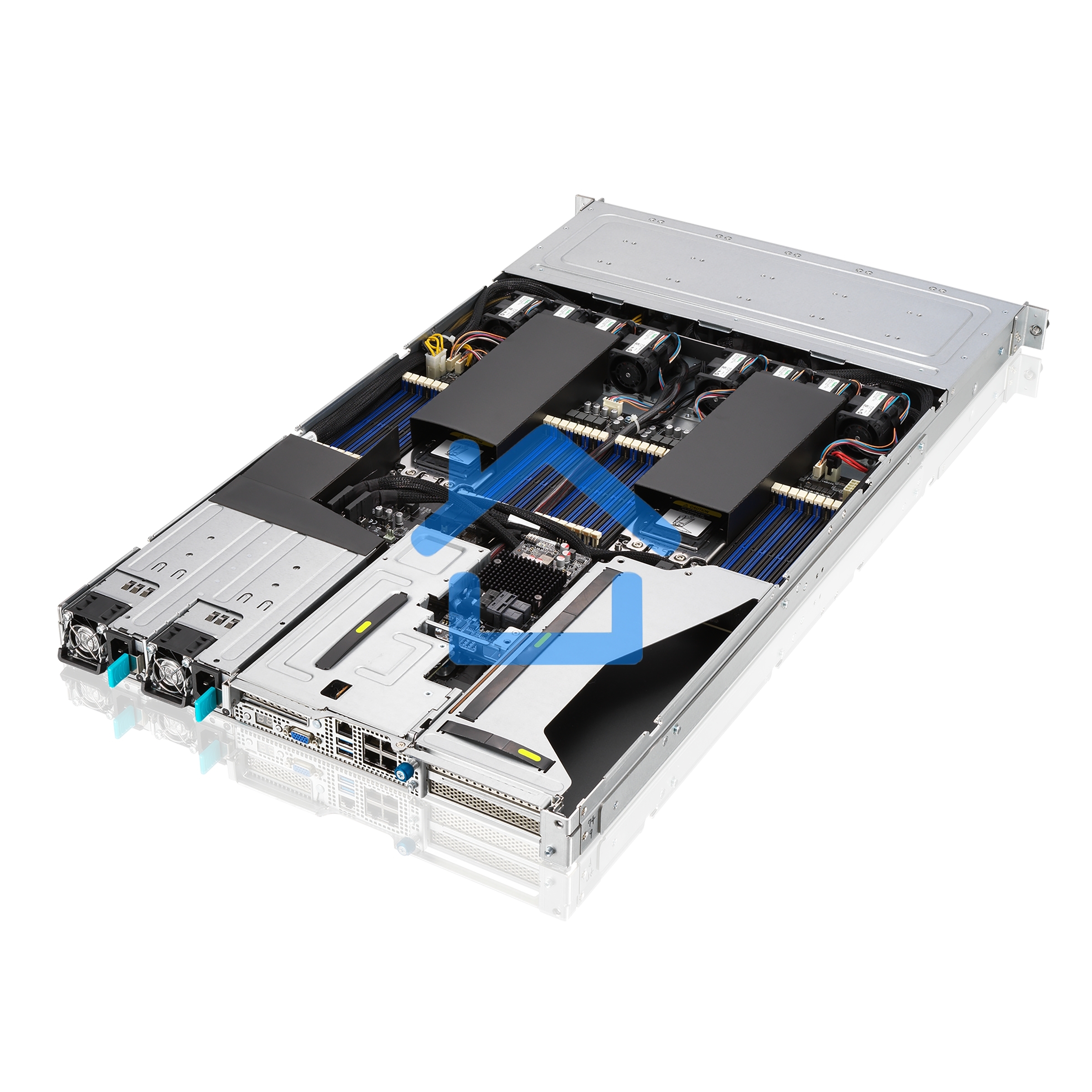 Серверная платформа ASUS RS720-E11-RS12U, 2U, 2 x LGA4677, 32 DIMM DDR5, 12=8 x NVMe/SAS*/SATA + 4 NVMe/SATA hs, 2 x M.2 slot, 2 x 10Gbe (X710) RJ45 port,Up to 8 slots PCIe 5.0, 1 x OCP 3.0, 1+1 1600W