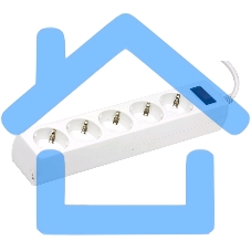 Сетевой фильтр Defender ES, 5.0м, 5 розеток белый