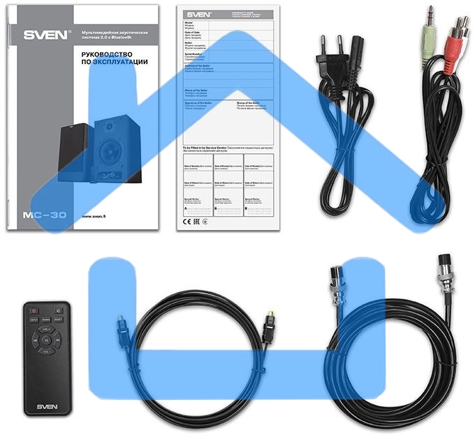 Акустическая система SVEN АС MC-30, черный (200 Вт, Bluetooth, пульт, Optical)