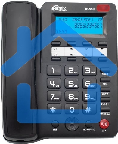 Телефон проводной Ritmix RT-550 черный