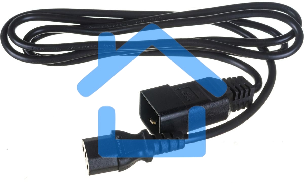 Шнур питания Lanmaster С13-C20, 3х0.75, 220В, 10А, черный, 2 метра