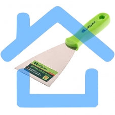 Шпательная лопатка из нержавеющей стали, 80 мм, пластмассовая ручка Сибртех 85547