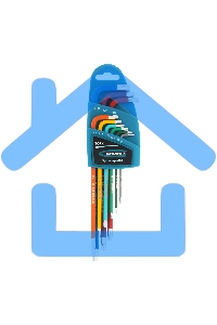 Набор ключей GROSS 16402имбусовых torx-tt 9шт: t10-t50 магнит s2 экстра-длин. хром/краска 9шт.