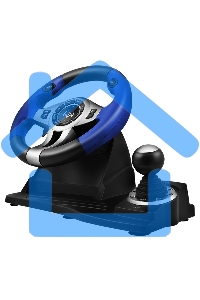 Руль черный Sven GC-W600 (виброотдача, педали, джойстик, 12 кн., USB)