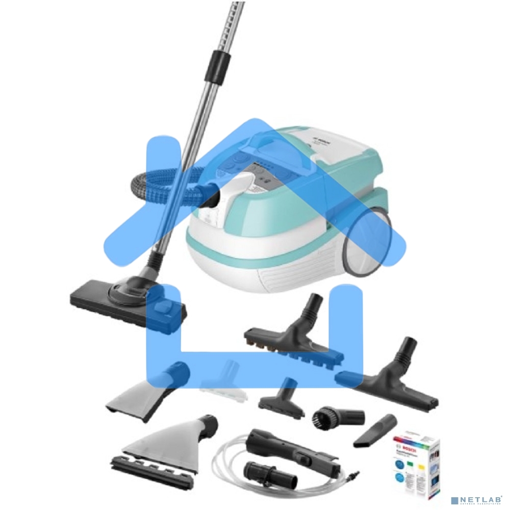 Пылесос Bosch BWD420HYG голубой, 2000 Вт, уборка сухая/влажная, пылесборник контейнер 4 л