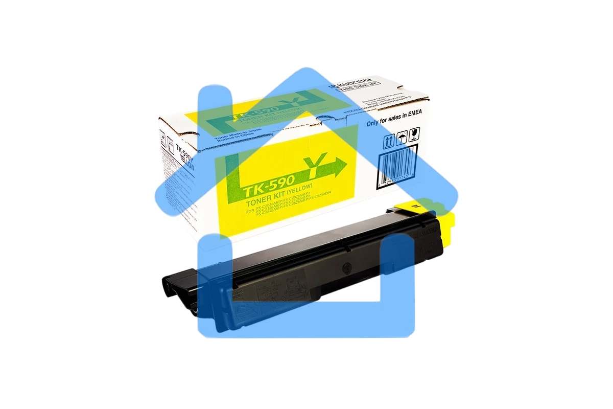 Картридж лазерный Kyocera TK-590Y (1T02KVANL0) желтый для FS-C2026MFP/C2126MFP/C2526MFP/C2626MFP/C5250DN 5000 стр.
