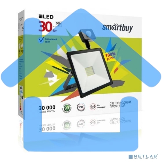 Светодиодный (LED) прожектор FL Sensor Smartbuy-30W/6500K/I65
