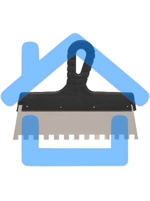 Шпатель фасадный REXANT 250 мм зуб 10х10 нержавеющая сталь, пластмассовая ручка