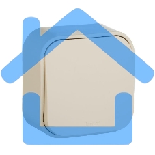 Выключатель 10A 1-клав., сл. кость Quteo