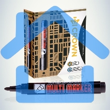 Маркер перманентный Crown Multi Marker, пулевидный 3мм, черный Б0048239