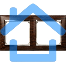 Рамка 2п гор ТемнДер/Сереб VLN Рамка 2п гор ТемнДер/Сереб VLN