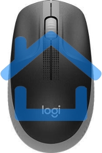 Мышь беспроводная Logitech M190 серый, 1000 dpi, радиоканал, USB, кнопки - 3