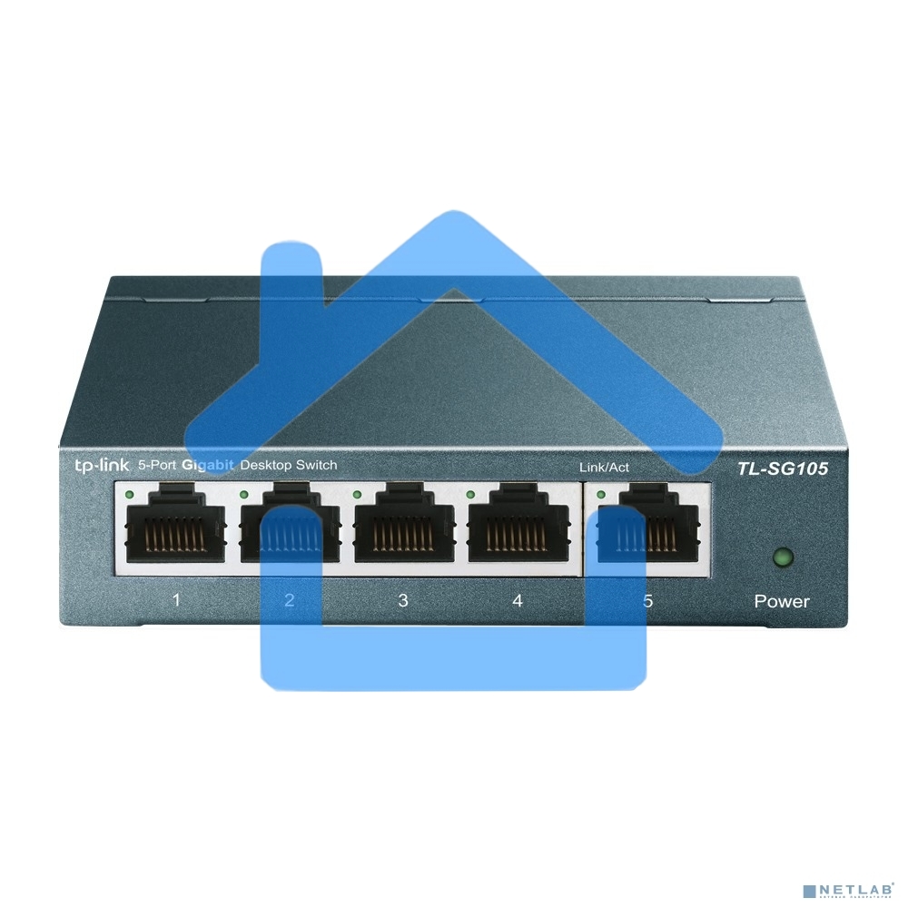 Коммутатор TP-Link SOHO TL-SG105 5-port Desktop Gigabit Switch, 5 10/100/1000M RJ45 ports, metal case