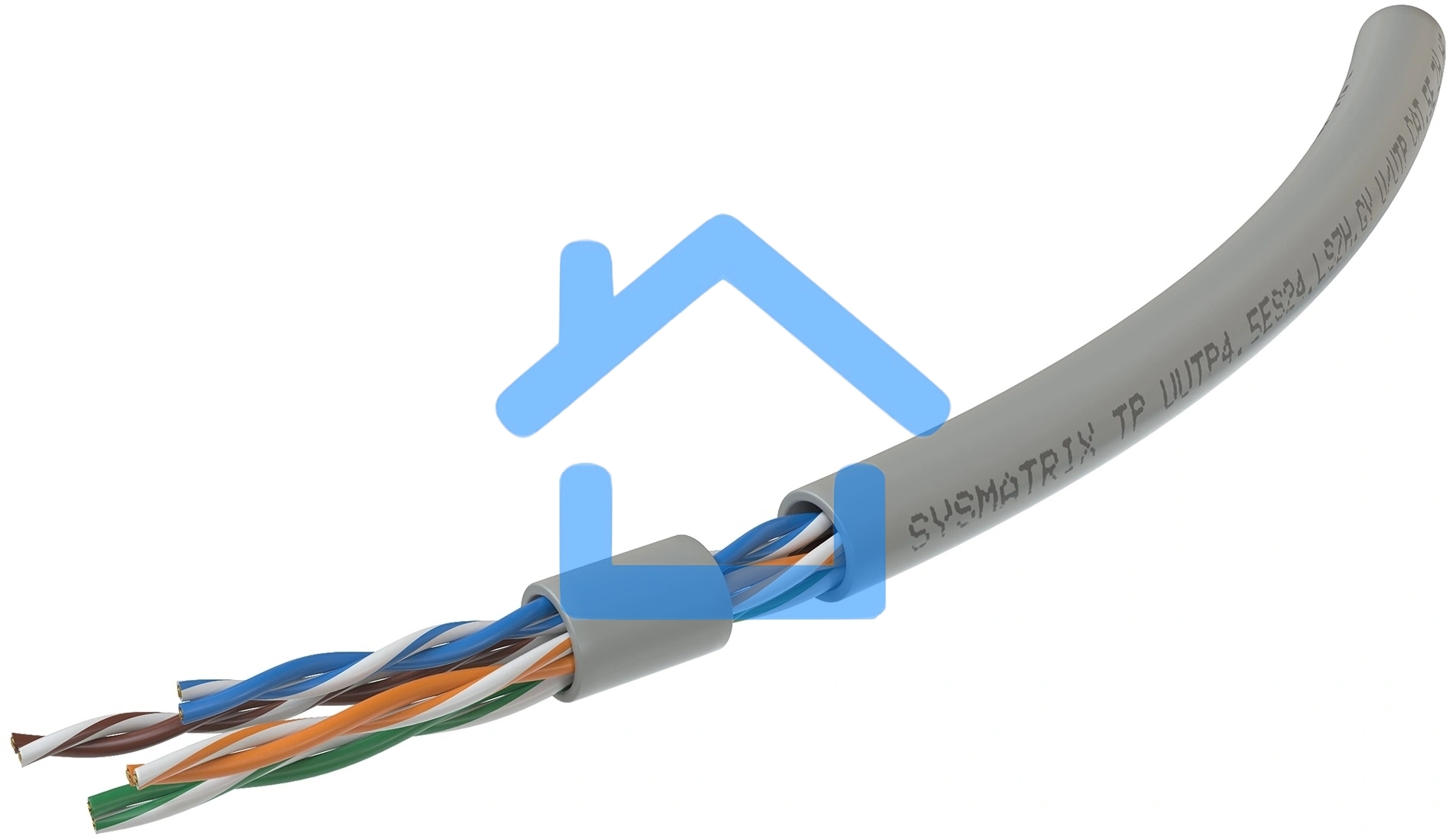 Кабель информационный Sysmatrix TP UUTP4.5ES24.LSZH.GY305 кат.5E U/UTP 4 пары 0.5AWG LSZH внутренний 305м серый