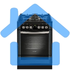 Плита комбинированная Gefest 6502-03 0044 черный, конфорок 4 газовых, духовка 55 л, 60 см x 85 см x 60 см