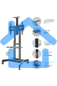 Мобильная стойка ONKRON TS1551 черный