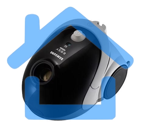 Пылесос Samsung VCC5241S3K/XEV черный/серый, 410/1800 Вт, уборка сухая, пылесборник мешок 2.4 л