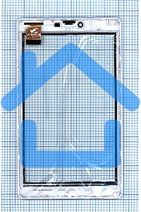 Сенсорное стекло (тачскрин) для Irbis TZ737, черный с белой рамкой