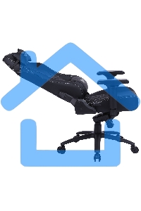 Кресло игровое Cactus CS-CHR-0112BL черный, сиденье черный, эко.кожа, с подголов. крестовина металл, пластик черный