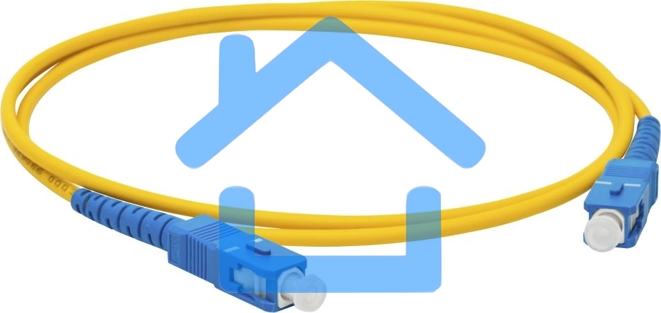 Патч-корд оптический LANMASTER, LSZH, дуплексный, SC/UPC-SC/UPC, SM, 2.0 м