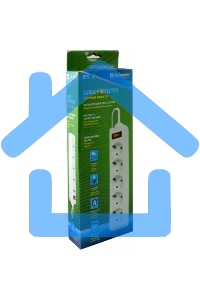 Сетевой фильтр Defender ES 99481 белый, 1.8 м, EURO, 5 розеток, 2200 Вт