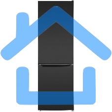 Холодильник Maunfeld MFF185SFSB черный мат. двухкамерный 211/104л морозилка снизу