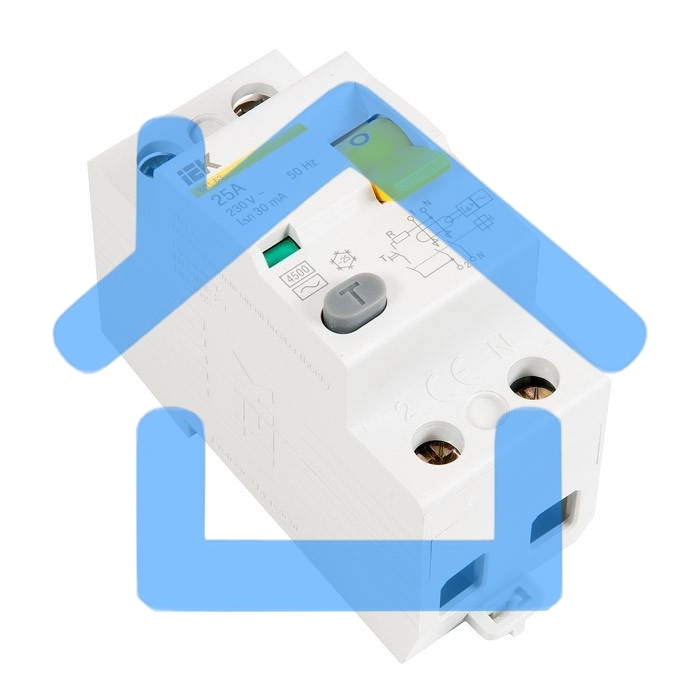 Выключатель дифференциального тока (УЗО) 2п 25А 30мА тип AC ВД1-63 ИЭК MDV10-2-025-030