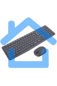 Комплект клавиатура + мышь Logitech MK235 клав:черный мышь:черный USB беспроводная