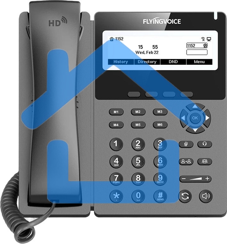 Телефон IP Flyingvoice P22P серый (упак.:1шт)
