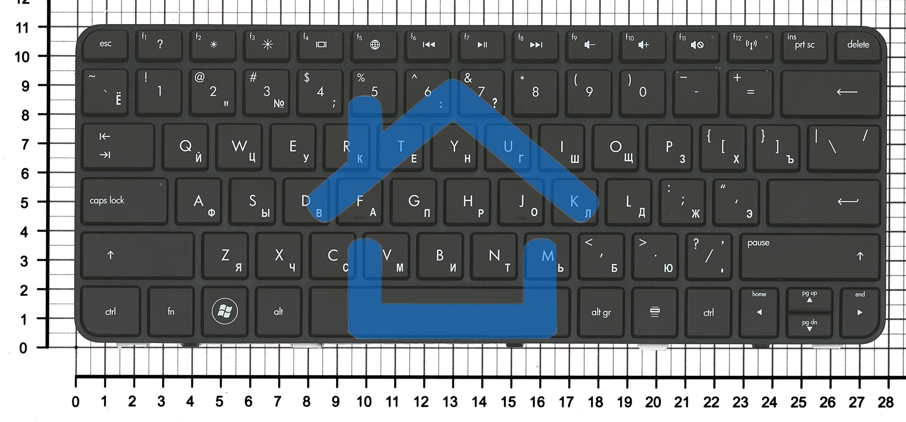 Клавиатура для ноутбука HP Pavilion DM1-3000 DM1-4000 черная