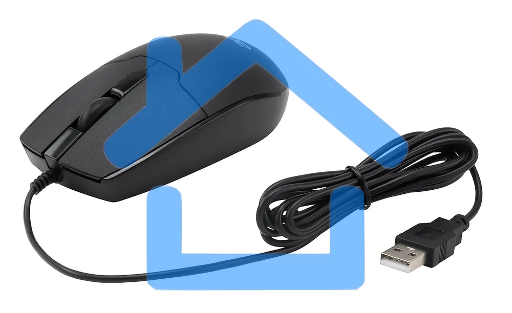Мышь проводная Acer OMW126 черный, 1200 dpi, USB, кнопки - 3