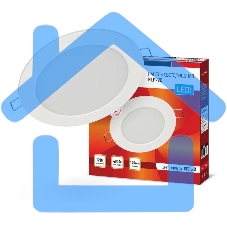 Светильник светодиодный RLP-VC 12Вт 230В 4000К 960лм 145мм IP40 панель круглая бел. IN HOME 4690612023366