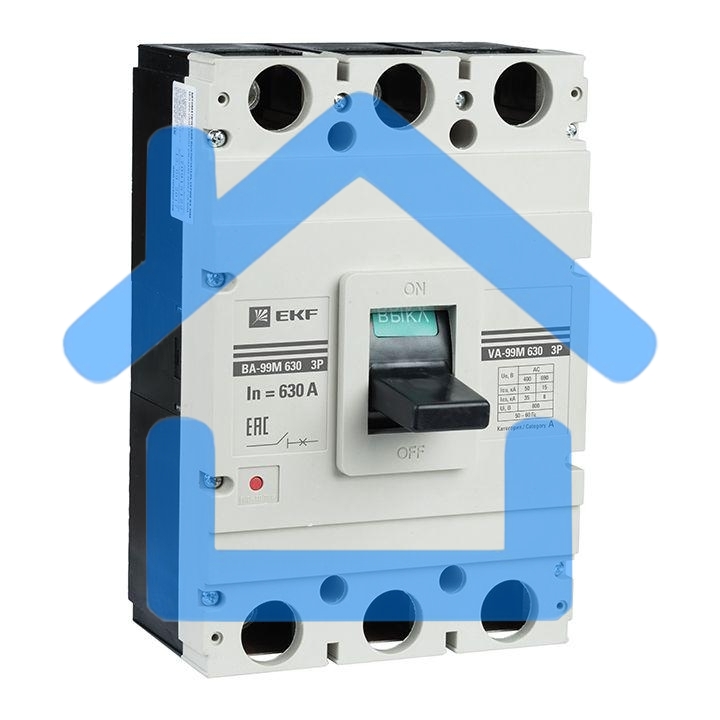 Выключатель автоматический 3п ВА-99М 630/630А 50кА Basic EKF mccb99-630-630m