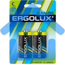 Элемент питания алкалиновый Ergolux LR14 BL-2 LR14 BL-2 1.5В Alkaline (2шт в упаковке)