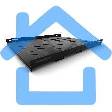 Полка стационарная Hyperline TSH3H-650-RAL9004 1U нагр.:100кг. 19