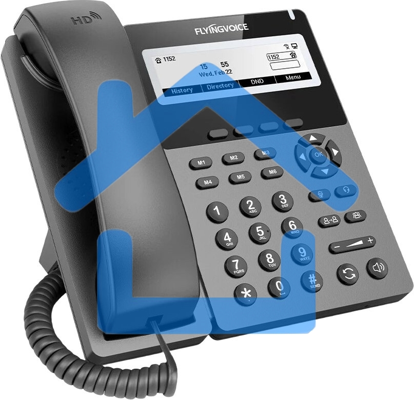 Телефон IP Flyingvoice P22P серый (упак.:1шт)