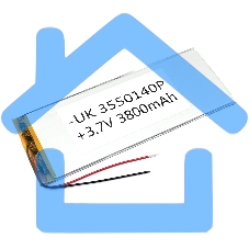 Аккумулятор Li-Pol (батарея) 3.5*50*140мм 2pin 3.7V/3800mAh