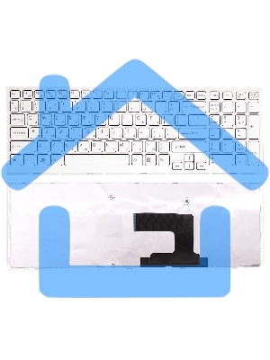 Клавиатура для ноутбука Sony Vaio VPCEL VPC-EL белый с белой рамкой