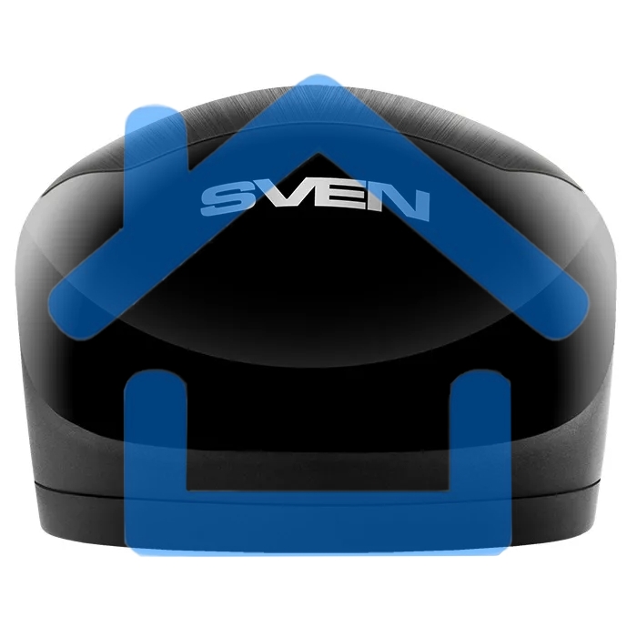 Мышь беспроводная SVEN RX-380W серый металлик, 1600 dpi, радиоканал, USB, кнопки - 4
