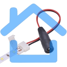 Коннектор питания с джеком для одноцветных светодиодных лент 120 диодов/метр с влагозащитой LAMPER