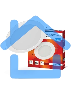 Светильник светодиодный RLP-VC 18Вт 230В 4000К 1440лм 185мм бел. (Аналог Downlight) IP40 IN HOME 4690612023373
