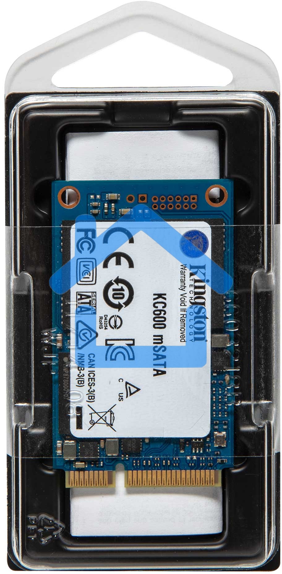 Накопитель SSD Kingston KC600, 256Gb, mSATA, R/W 550/500